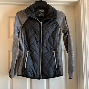 XS Kensie Black and Gray Performance Jacket